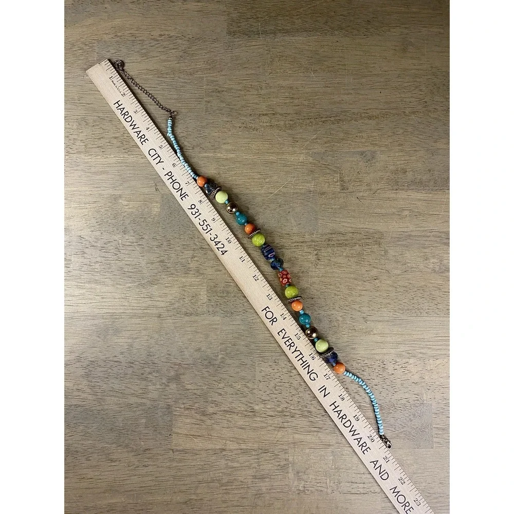 ERICA‎ LYONS Millefiori Glass Beaded Necklace